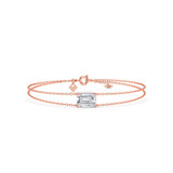 Photo of Lina 2 Carat T.W. Lab Grown Diamond Emerald Solitaire Bracelet 10K Rose Gold [BC2419R-N195]