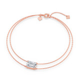 Photo of Lina 2 Carat T.W. Lab Grown Diamond Emerald Solitaire Bracelet 10K Rose Gold [BC2419R-N195]