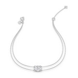 Photo of Lina 1 Carat T.W. Lab Grown Diamond Oval Solitaire Bracelet 10K White Gold [BC2424W-I095]