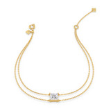 Photo of Lina 1 CT. T.W. Lab Grown Diamond Princess Solitaire Bracelet 10K Yellow Gold [BC2421Y-K095]