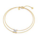 Photo of Lina 1 CT. T.W. Lab Grown Diamond Princess Solitaire Bracelet 10K Yellow Gold [BC2421Y-K095]