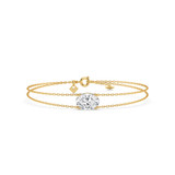 Photo of Lina 2 Carat T.W. Lab Grown Diamond Oval Solitaire Bracelet 10K Yellow Gold [BC2425Y-I195]