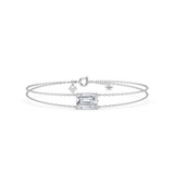 Photo of Lina 3 Carat T.W. Lab Grown Diamond Emerald Solitaire Bracelet 14K White Gold [BC2420W-N295]