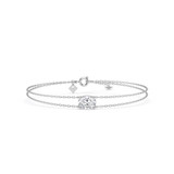 Photo of Lina 1 CT. T.W. Lab Grown Diamond Oval Solitaire Bracelet 14K White Gold [BC2424W-I095]