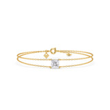 Photo of Lina 1 CT. T.W. Lab Grown Diamond Princess Solitaire Bracelet 14K Yellow Gold [BC2421Y-K095]