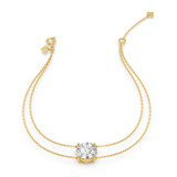 Photo of Lina 3 Carat T.W. Lab Grown Diamond Round Solitaire Bracelet 14K Yellow Gold [BC2417Y-L295]