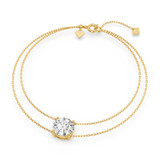 Photo of Lina 3 Carat T.W. Lab Grown Diamond Round Solitaire Bracelet 14K Yellow Gold [BC2417Y-L295]