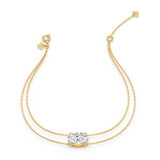 Photo of Lina 2 Carat T.W. Lab Grown Diamond Oval Solitaire Bracelet 14K Yellow Gold [BC2425Y-I195]