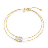Photo of Lina 2 Carat T.W. Lab Grown Diamond Oval Solitaire Bracelet 14K Yellow Gold [BC2425Y-I195]