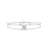 Photo of Lina 3 CT. T.W. Lab Grown Diamond Princess Solitaire Bracelet 10K White Gold [BC2423W-K295]