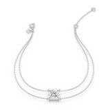 Photo of Lina 3 CT. T.W. Lab Grown Diamond Princess Solitaire Bracelet 10K White Gold [BC2423W-K295]