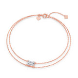 Photo of Lina 1 CT. T.W. Lab Grown Diamond Emerald Solitaire Bracelet 10K Rose Gold [BC2418R-N095]