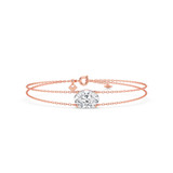 Photo of Lina 3 CT. T.W. Lab Grown Diamond Oval Solitaire Bracelet 10K Rose Gold [BC2426R-I295]