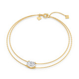 Photo of Lina 1 CT. T.W. Lab Grown Diamond Oval Solitaire Bracelet 14K Yellow Gold [BC2424Y-I095]