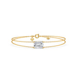 Photo of Lina 3 CT. T.W. Lab Grown Diamond Emerald Solitaire Bracelet 14K Yellow Gold [BC2420Y-N295]
