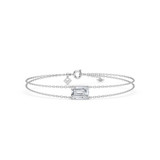 Photo of Lina 2 Carat T.W. Lab Grown Diamond Emerald Solitaire Bracelet 14K White Gold [BC2419W-N195]