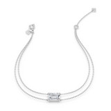 Photo of Lina 2 Carat T.W. Lab Grown Diamond Emerald Solitaire Bracelet 14K White Gold [BC2419W-N195]