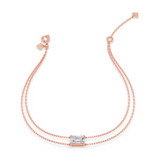 Photo of Lina 1 Carat T.W. Lab Grown Diamond Emerald Solitaire Bracelet 14K Rose Gold [BC2418R-N095]