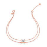 Photo of Lina 1 Carat T.W. Lab Grown Diamond Princess Solitaire Bracelet 10K Rose Gold [BC2421R-K095]