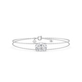 Photo of Lina 3 CT. T.W. Lab Grown Diamond Oval Solitaire Bracelet 14K White Gold [BC2426W-I295]