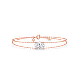Photo of Lina 2 CT. T.W. Lab Grown Diamond Oval Solitaire Bracelet 14K Rose Gold [BC2425R-I195]