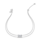 Photo of Lina 1 Carat T.W. Lab Grown Diamond Emerald Solitaire Bracelet 14K White Gold [BC2418W-N095]