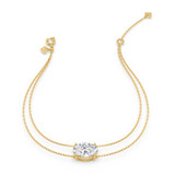 Photo of Lina 3 Carat T.W. Lab Grown Diamond Oval Solitaire Bracelet 10K Yellow Gold [BC2426Y-I295]