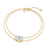 Photo of Lina 3 Carat T.W. Lab Grown Diamond Oval Solitaire Bracelet 10K Yellow Gold [BC2426Y-I295]