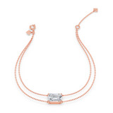 Photo of Lina 3 CT. T.W. Lab Grown Diamond Emerald Solitaire Bracelet 10K Rose Gold [BC2420R-N295]