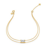 Photo of Lina 1 CT. T.W. Lab Grown Diamond Emerald Solitaire Bracelet 10K Yellow Gold [BC2418Y-N095]