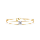 Photo of Lina 2 CT. T.W. Lab Grown Diamond Princess Solitaire Bracelet 10K Yellow Gold [BC2422Y-K195]