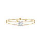 Photo of Lina 3 Carat T.W. Lab Grown Diamond Oval Solitaire Bracelet 14K Yellow Gold [BC2426Y-I295]