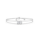 Photo of Lina 2 CT. T.W. Lab Grown Diamond Oval Solitaire Bracelet 14K White Gold [BC2425W-I195]