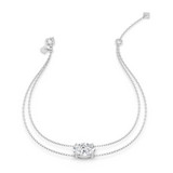 Photo of Lina 2 CT. T.W. Lab Grown Diamond Oval Solitaire Bracelet 14K White Gold [BC2425W-I195]