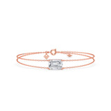 Photo of Lina 3 Carat T.W. Lab Grown Diamond Emerald Solitaire Bracelet 14K Rose Gold [BC2420R-N295]