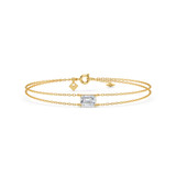 Photo of Lina 1 Carat T.W. Lab Grown Diamond Emerald Solitaire Bracelet 14K Yellow Gold [BC2418Y-N095]