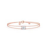 Photo of Lina 1 CT. T.W. Lab Grown Diamond Oval Solitaire Bracelet 14K Rose Gold [BC2424R-I095]
