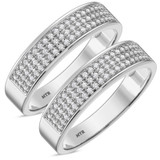 Photo of Jia 1/3 ct tw. Diamond Same Sex Ladies Band Set 14K White Gold [WL422W]