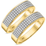 Photo of Jia 1/3 ct tw. Diamond Same Sex Ladies Band Set 14K Yellow Gold [WL422Y]