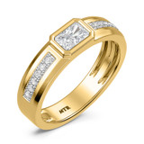 Photo of Renata 7/8 ct tw. Lab Grown Diamond Wedding Band Set 14K Yellow Gold [BT2440YM]