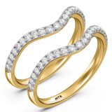 Photo of Renata 3/8 ct tw. Lab Grown Diamond Same Sex Ladies Band Set 14K Yellow Gold [WL2440Y]
