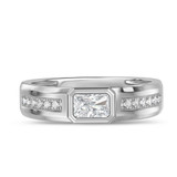 Photo of Renata 2/3 ct tw. Lab Grown Diamonds Mens Band 10K White Gold [BT2440WM]