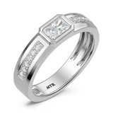 Photo of Renata 7/8 ct tw. Lab Grown Diamond Wedding Band Set 10K White Gold [BT2440WM]