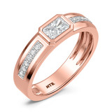 Photo of Renata 1 1/3 ct tw. Lab Grown Diamond Same Sex Mens Band Set 14K Rose Gold [BT2440RM]