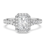 Photo of Renata 3 ct tw. Lab Grown Diamond Radiant Solitaire Bridal Set 14K White Gold [BT2440WE-Z195]