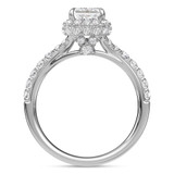 Photo of Renata 3 ct tw. Lab Grown Diamond Radiant Solitaire Bridal Set 14K White Gold [BT2440WE-Z195]