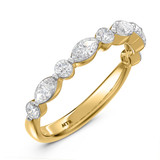 Photo of Stacy 1 1/3 ct tw. Lab Grown Diamond Wedding Band Set 14K Yellow Gold [BT2451YL]