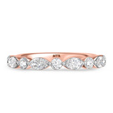 Photo of Stacy 7 1/7 ct tw. Lab Grown Diamond Radiant Solitaire Trio Set 10K Rose Gold [BT2451RL]