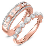 Photo of Stacy 1 1/3 ct tw. Lab Grown Diamond Wedding Band Set 14K Rose Gold [WB2451R]