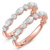 Photo of Stacy 1 1/2 ct tw. Lab Grown Diamond Same Sex Ladies Band Set 10K Rose Gold [WL2451R]